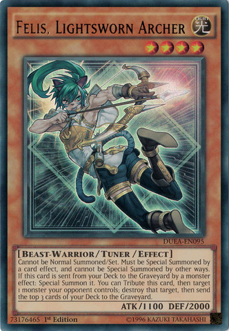 Felis, Lightsworn Archer [DUEA-EN095] Ultra Rare - PCA Designer Toys