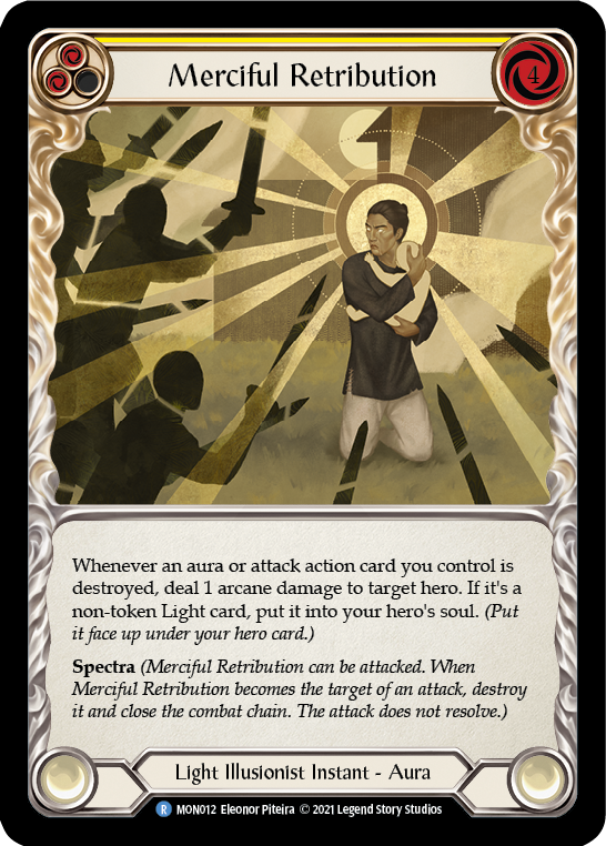 Merciful Retribution [MON012-RF] (Monarch)  1st Edition Rainbow Foil - PCA Designer Toys