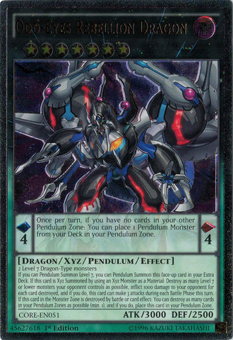 Odd-Eyes Rebellion Dragon [CORE-EN051] Ultimate Rare - PCA Designer Toys