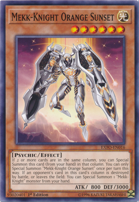 Mekk-Knight Orange Sunset [EXFO-EN016] Common - PCA Designer Toys