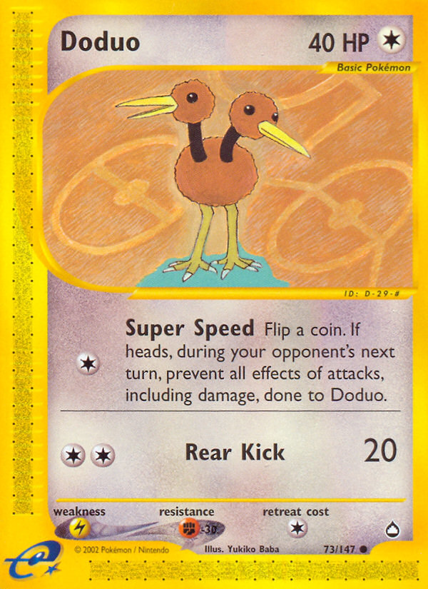 Doduo (73/147) [Aquapolis] - PCA Designer Toys