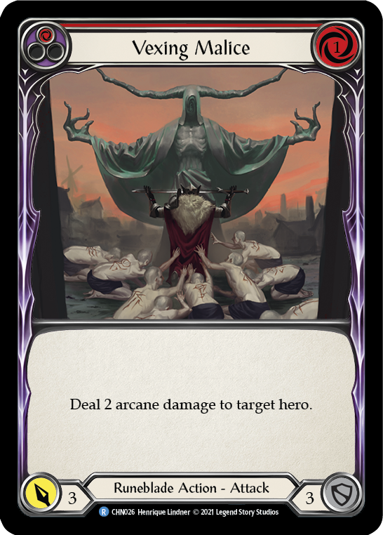 Vexing Malice (Red) [CHN026] (Monarch Chane Blitz Deck) - PCA Designer Toys
