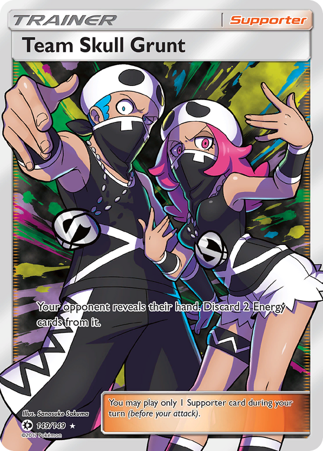 Team Skull Grunt (149/149) [Sun & Moon: Base Set] - PCA Designer Toys