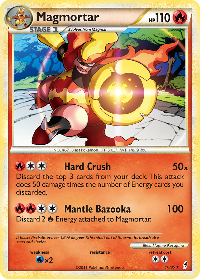 Magmortar (16/95) [HeartGold & SoulSilver: Call of Legends] - PCA Designer Toys