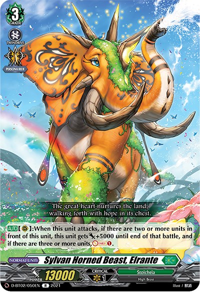 Sylvan Horned Beast, Elrante (D-BT02/050EN) [A Brush with the Legends]