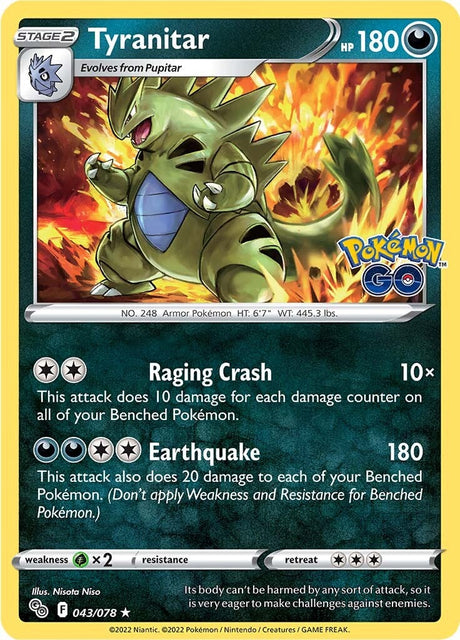 Tyranitar (043/078) [Pokémon GO] - PCA Designer Toys