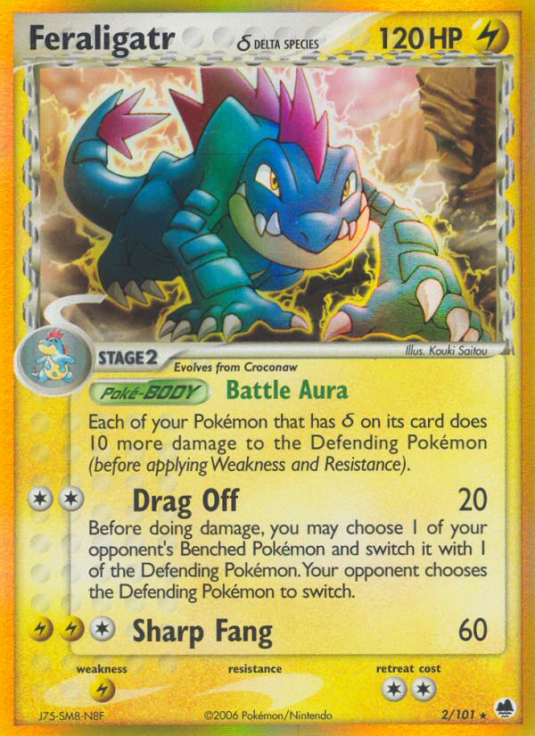 Feraligatr (2/101) (Delta Species) [EX: Dragon Frontiers] - PCA Designer Toys