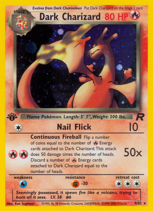 Dark Charizard (4/82) [Team Rocket 1st Edition] - PCA Designer Toys