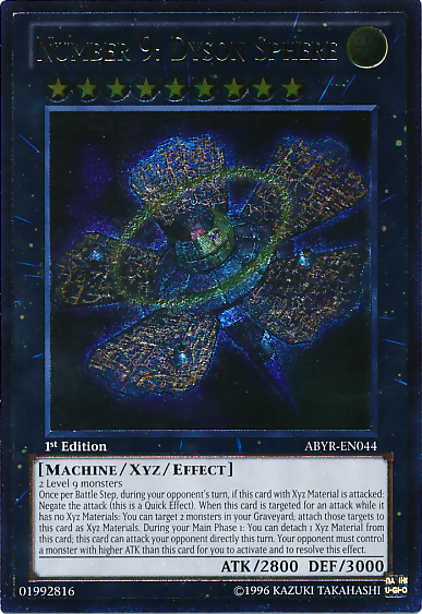 Number 9: Dyson Sphere (UTR) [ABYR-EN044] Ultimate Rare - PCA Designer Toys