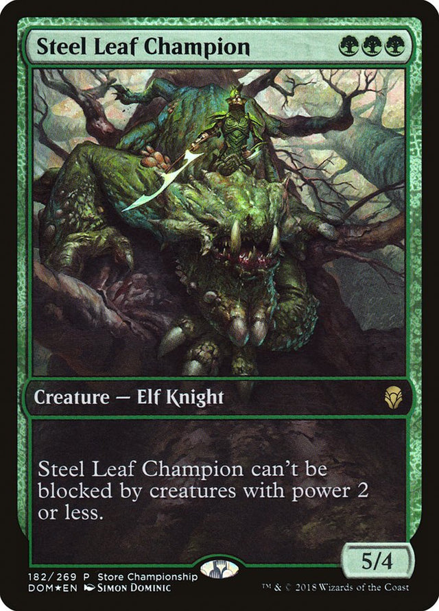 Steel Leaf Champion (Store Championship) [Dominaria Promos] - PCA Designer Toys