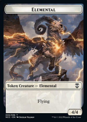 Clue // Elemental (005) Double-sided Token [Streets of New Capenna Commander Tokens]