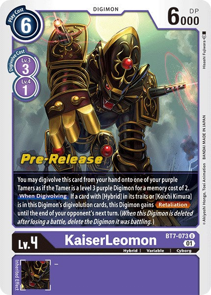 KaiserLeomon [BT7-073] [Next Adventure Pre-Release Cards] - PCA Designer Toys