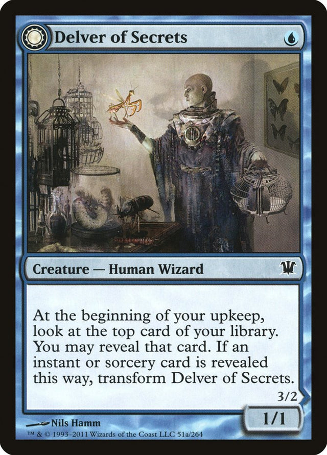 Delver of Secrets // Insectile Aberration [Innistrad] - PCA Designer Toys