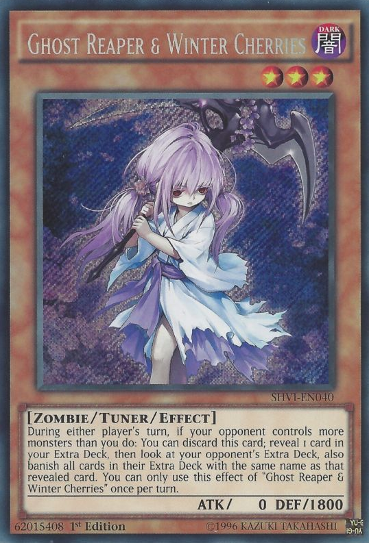 Ghost Reaper & Winter Cherries [SHVI-EN040] Secret Rare - PCA Designer Toys