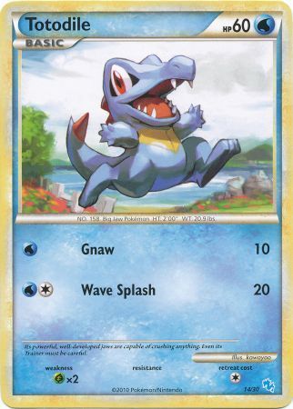 Totodile (14/30) [HeartGold & SoulSilver: Trainer Kit - Gyarados] - PCA Designer Toys