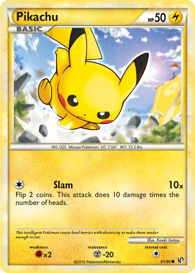 Pikachu (61/90) [HeartGold & SoulSilver: Undaunted] - PCA Designer Toys