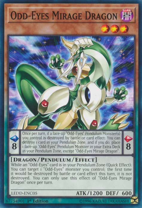 Odd-Eyes Mirage Dragon [LEDD-ENC05] Common - PCA Designer Toys