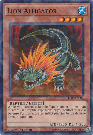 Lion Alligator [BP03-EN089] Shatterfoil Rare - PCA Designer Toys