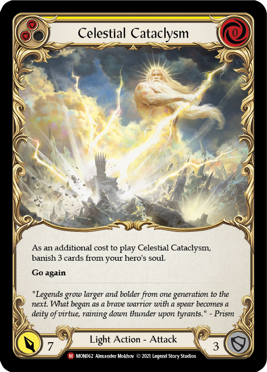 Celestial Cataclysm [MON062] (Monarch)  1st Edition Normal - PCA Designer Toys
