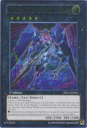 Number C102: Archfiend Seraph [PRIO-EN044] Ultimate Rare - PCA Designer Toys