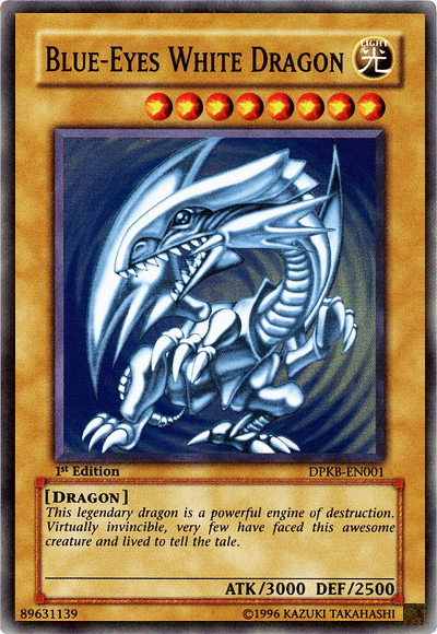 Blue-Eyes White Dragon [DPKB-EN001] Super Rare - PCA Designer Toys