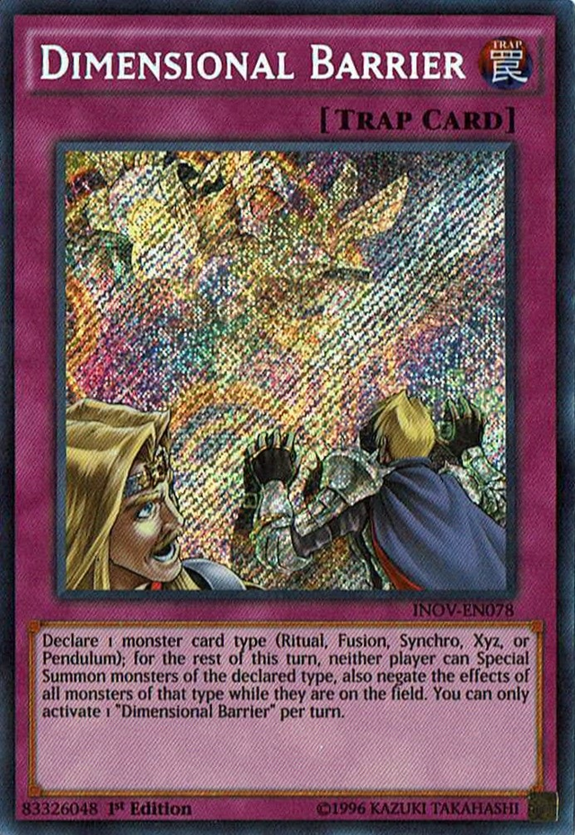 Dimensional Barrier [INOV-EN078] Secret Rare - PCA Designer Toys