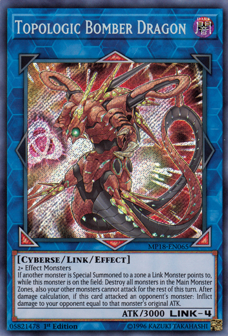 Topologic Bomber Dragon [MP18-EN065] Secret Rare - PCA Designer Toys