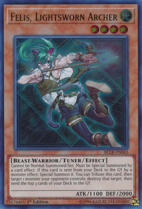 Felis, Lightsworn Archer [BLLR-EN043] Ultra Rare - PCA Designer Toys