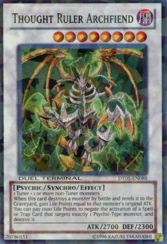 Thought Ruler Archfiend [DT05-EN088] Super Rare - PCA Designer Toys