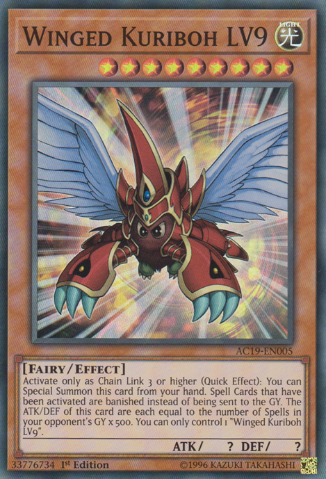 Winged Kuriboh LV9 [AC19-EN005] Super Rare - PCA Designer Toys