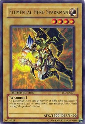 Elemental HERO Sparkman [YSD-ENS01] Ultra Rare - PCA Designer Toys