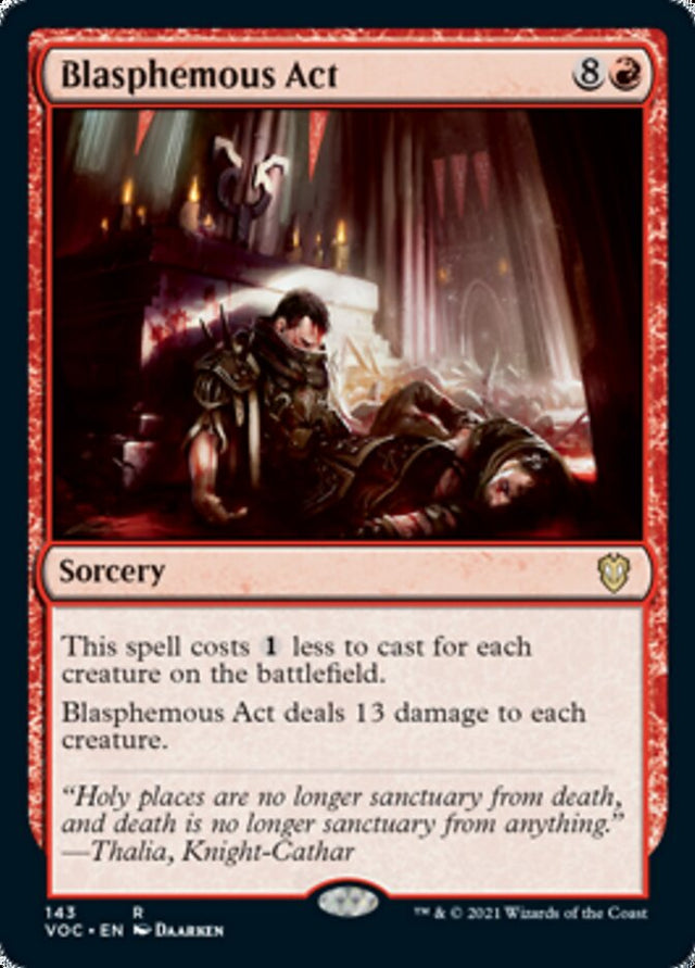 Blasphemous Act [Innistrad: Crimson Vow Commander] - PCA Designer Toys