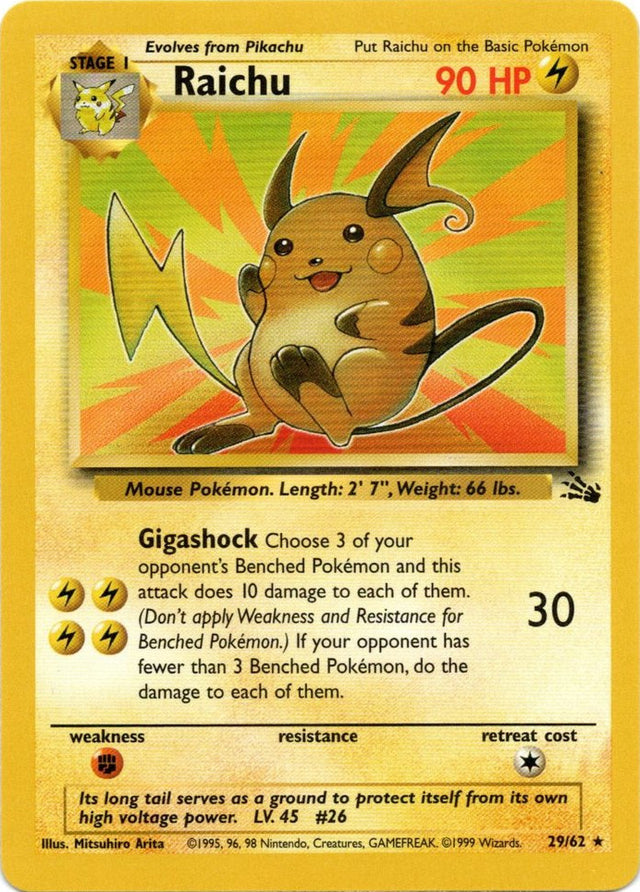 Raichu (29/62) [Fossil Unlimited] - PCA Designer Toys