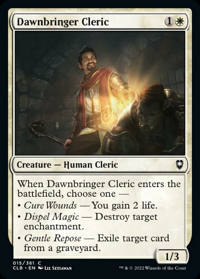 Dawnbringer Cleric [Commander Legends: Battle for Baldur's Gate] - PCA Designer Toys