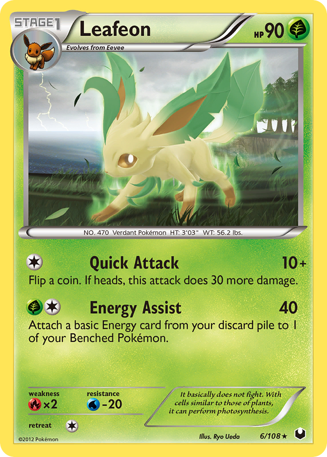 Leafeon (6/108) [Black & White: Dark Explorers] - PCA Designer Toys