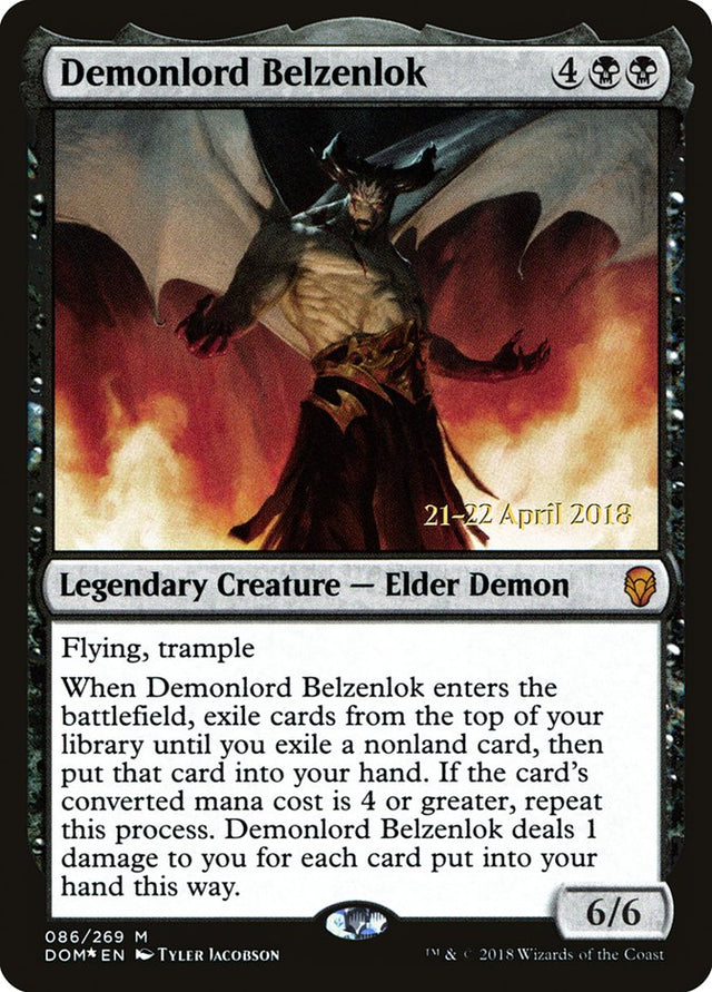 Demonlord Belzenlok [Dominaria Prerelease Promos] - PCA Designer Toys