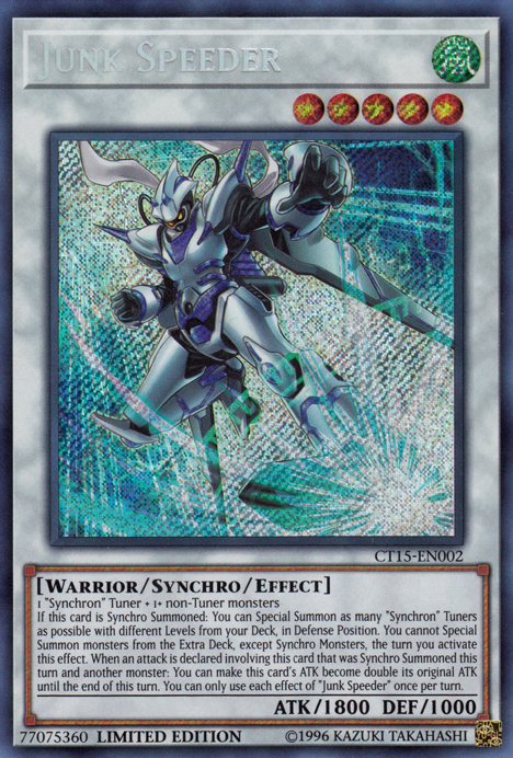 Junk Speeder [CT15-EN002] Secret Rare - PCA Designer Toys