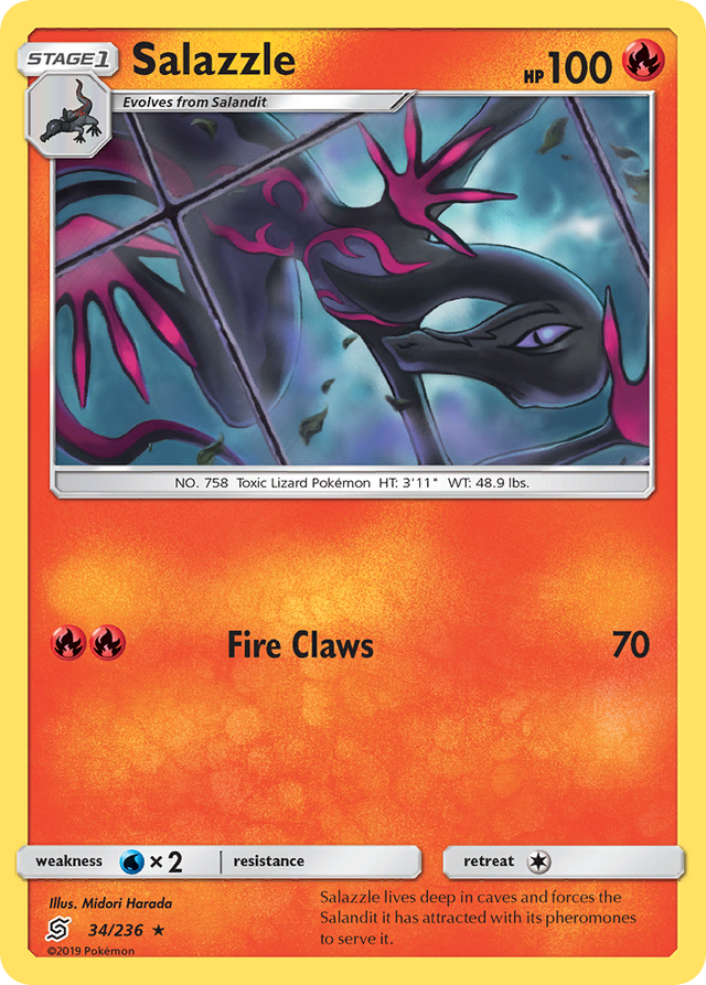 Salazzle (34/236) [Sun & Moon: Unified Minds] - PCA Designer Toys