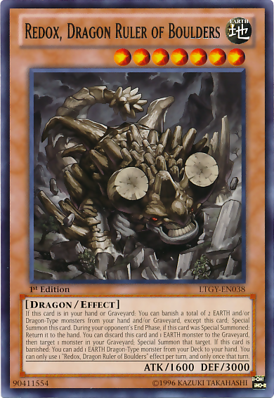 Redox, Dragon Ruler of Boulders [LTGY-EN038] Rare - PCA Designer Toys
