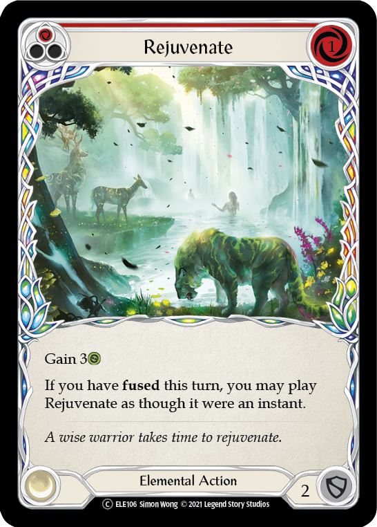 Rejuvenate (Red) [U-ELE106] (Tales of Aria Unlimited)  Unlimited Rainbow Foil - PCA Designer Toys