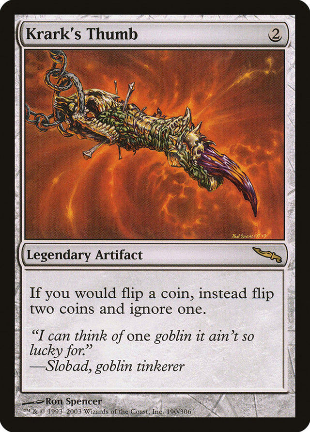 Krark's Thumb [Mirrodin] - PCA Designer Toys