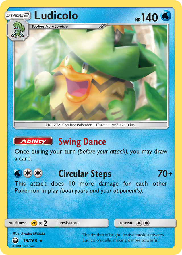 Ludicolo (38/168) [Sun & Moon: Celestial Storm] - PCA Designer Toys