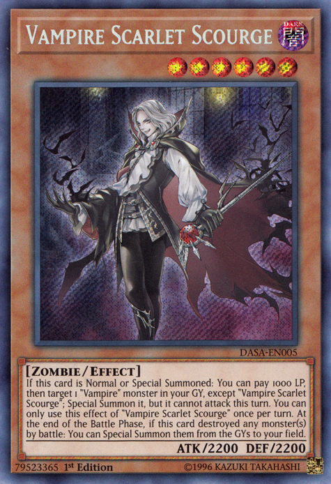 Vampire Scarlet Scourge [DASA-EN005] Secret Rare - PCA Designer Toys