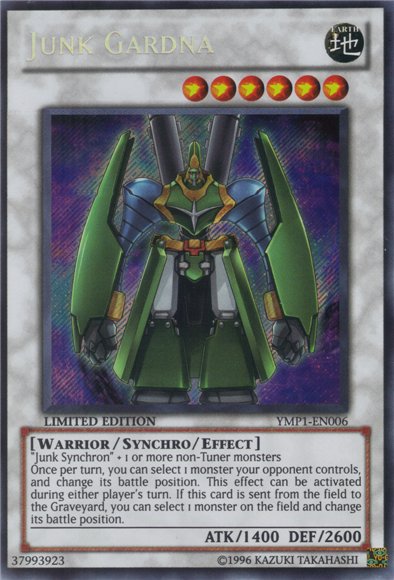 Junk Gardna [YMP1-EN006] Secret Rare - PCA Designer Toys