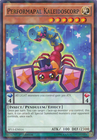 Performapal Kaleidoscorp [SP15-EN016] Shatterfoil Rare - PCA Designer Toys