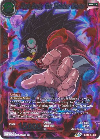 Dark Broly, the Shadow Warrior (EX16-04) [Ultimate Deck] - PCA Designer Toys
