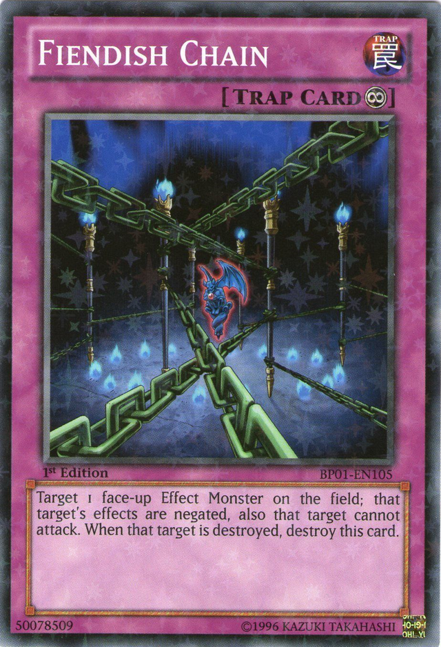 Fiendish Chain [BP01-EN105] Starfoil Rare - PCA Designer Toys