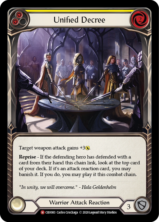 Unified Decree [CRU083] (Crucible of War)  1st Edition Rainbow Foil - PCA Designer Toys