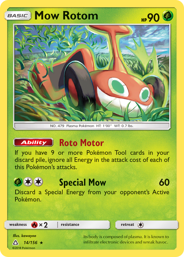 Mow Rotom (14/156) [Sun & Moon: Ultra Prism] - PCA Designer Toys