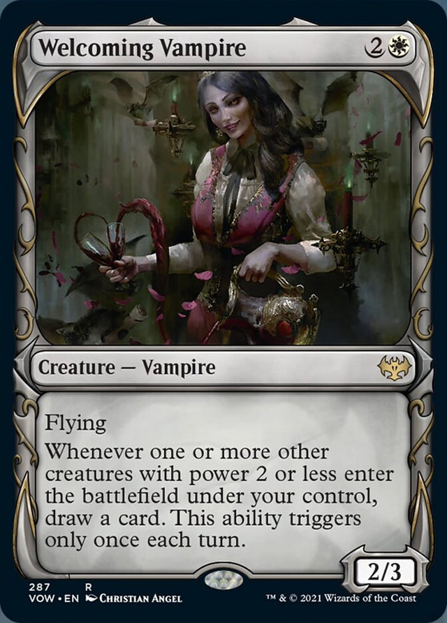 Welcoming Vampire (Showcase Fang Frame) [Innistrad: Crimson Vow] - PCA Designer Toys